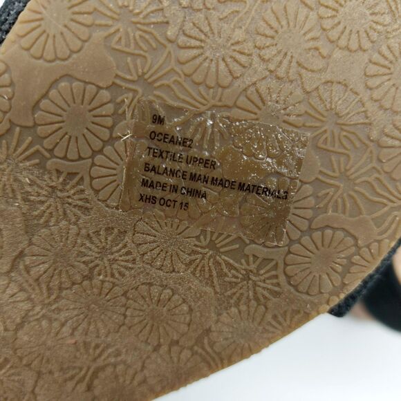 Esprit Black Cork Wedge Slide Sandals Women’s Sz 9M Criss Cross Canvas Platform - Picture 10 of 11